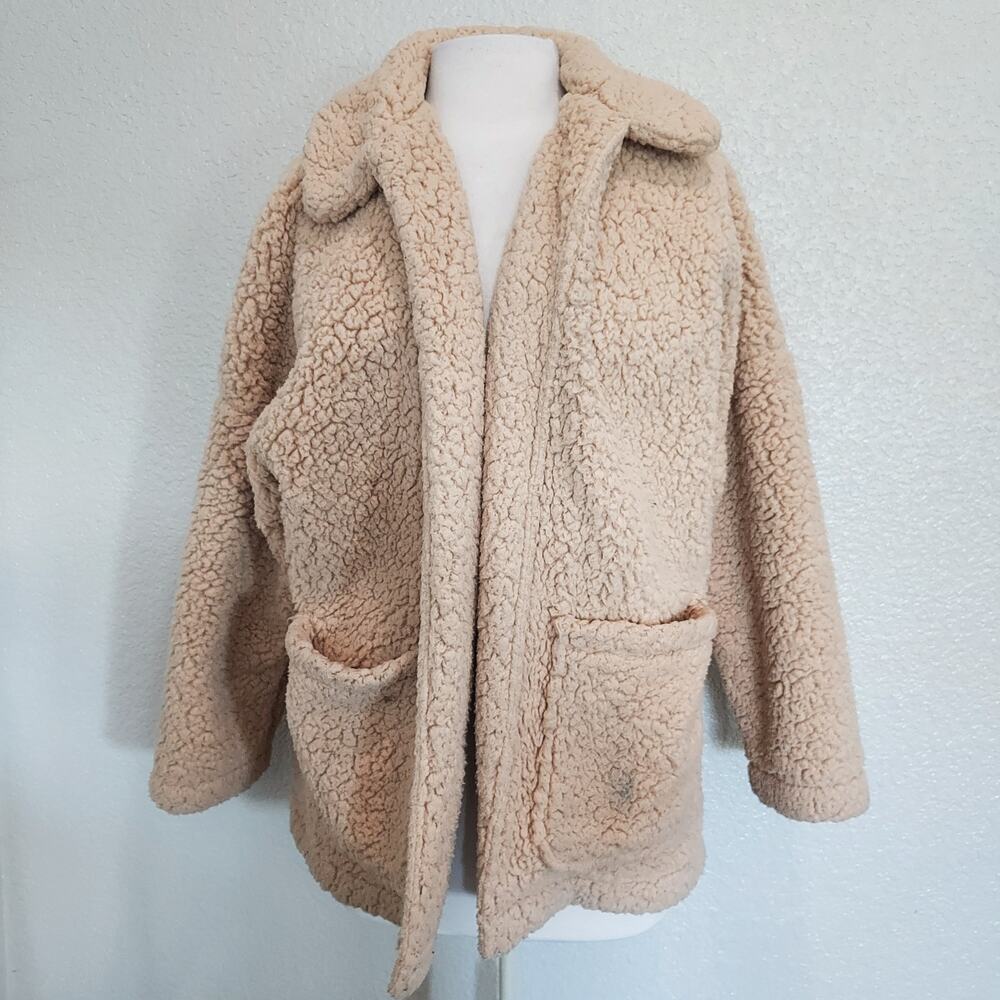 Forever 21 Cream Teddy Jacket Size L